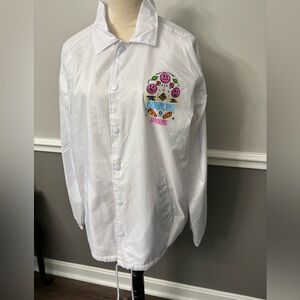 A.Lab Nylon White Jacket with Colorful Graphic